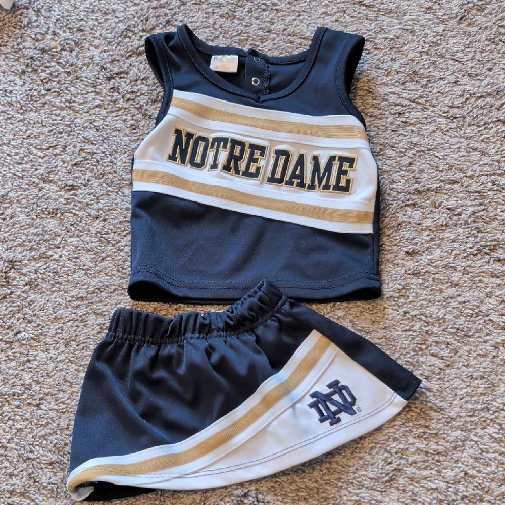 Pro Edge Kids Navy White Gold Notre Dame Cheer Set
